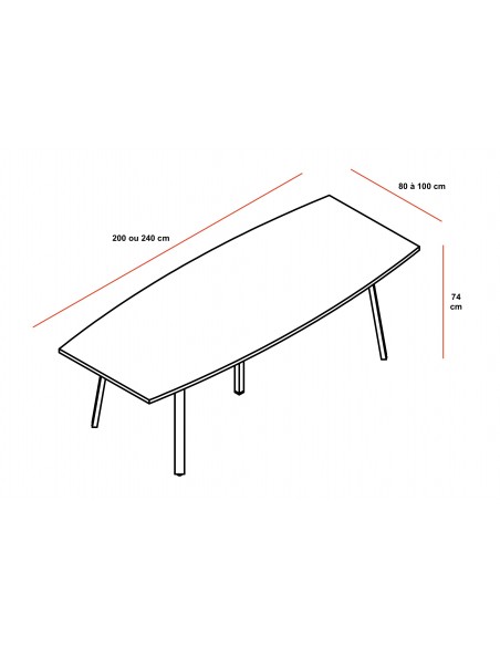 Table de réunion tonneau Ogi A – MDD