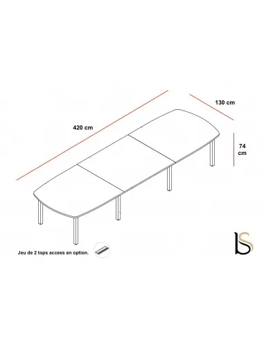 Table de réunion Yan C – MDD