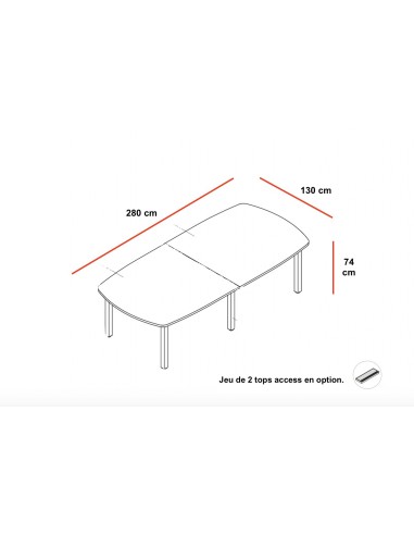 Table de réunion Yan – MDD