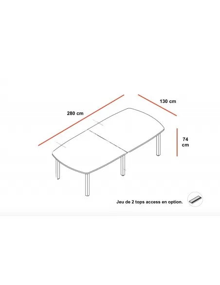 Table de réunion Yan – MDD