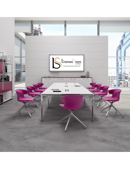 Grande table de réunion rectangulaire X7– Officity.