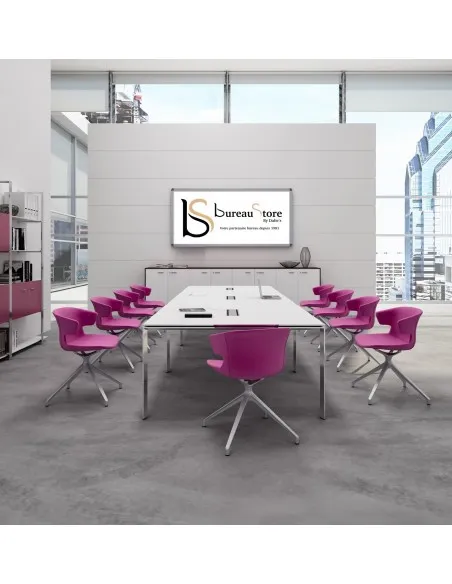 Grande table de réunion rectangulaire X7– Officity.