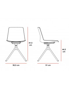 Fauteuil de réunion avec piètement luge, modèle Moon – SITEK. 2