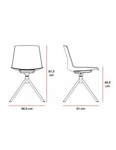 Fauteuil de réunion avec piètement luge, modèle Moon – SITEK. 2