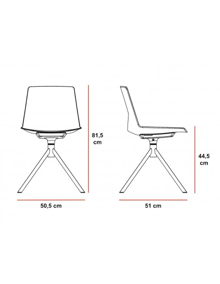 Fauteuil de réunion avec piètement luge, modèle Moon – SITEK.