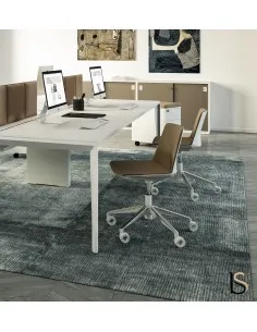 Fauteuil de direction pour visiteur en cuir modèle Dylan