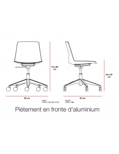 Fauteuil de direction pour visiteur en cuir modèle Dylan 2