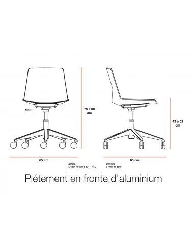 Fauteuil de direction pour visiteur en cuir modèle Dylan