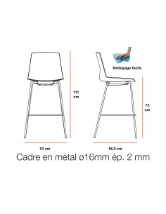Fauteuil visiteur très confortable en en cuir modèle JOHN. 2