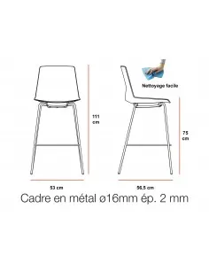 Fauteuil visiteur très confortable en en cuir modèle JOHN. 2