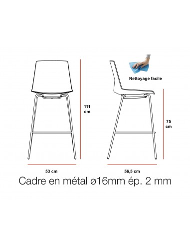 Fauteuil visiteur très confortable en en cuir modèle JOHN.