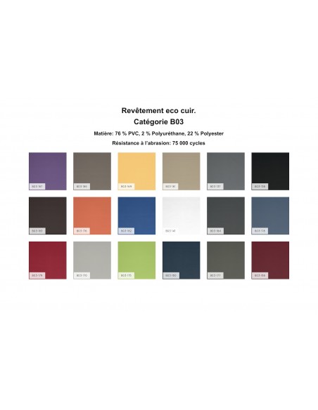 Fauteuil visiteur en eco cuir modèle Luis - Sitek