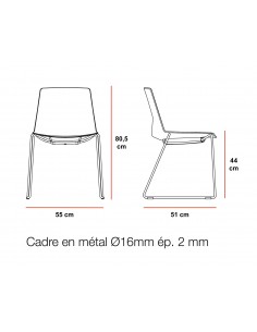 Fauteuil visiteur en cuir modèle Quentin - SITEK 2