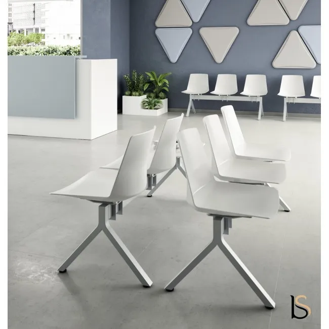 Fauteuil visiteur en cuir, modèle Ray - Sitek
