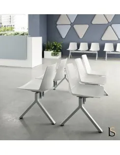 Fauteuil visiteur en cuir, modèle Ray - Sitek