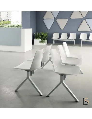 Fauteuil visiteur en cuir, modèle Ray - Sitek