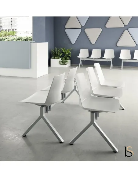 Fauteuil visiteur en cuir, modèle Ray - Sitek