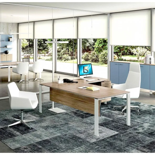 Bureau de direction X7 avec retour et caisson – Officity