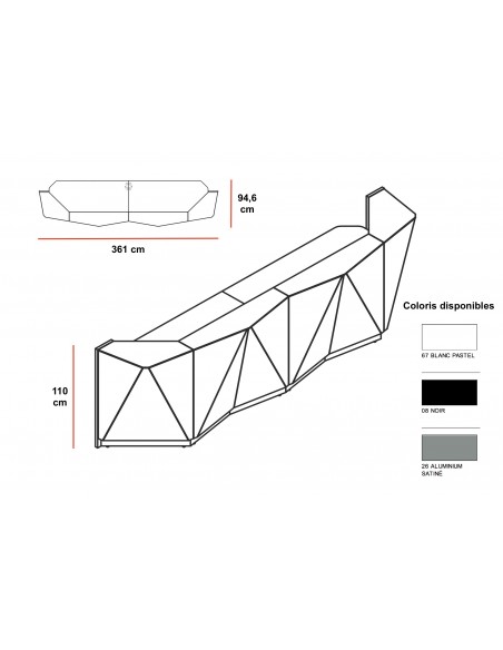 Banque d'accueil lumineuse Alpa - MDD
