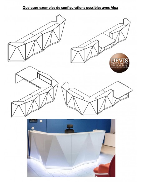 Banque d'accueil lumineuse Alpa - MDD