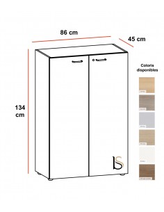 Armoire de bureau avec portes battantes - Quadrifoglio 2