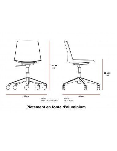 Siège à roulettes CLUE – Offisit