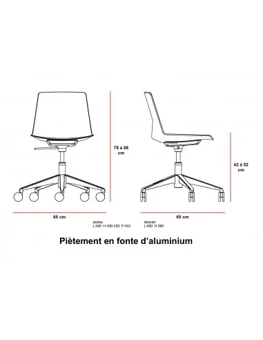 Siège à roulettes CLUE – Offisit