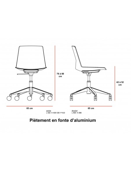Siège à roulettes CLUE – Offisit