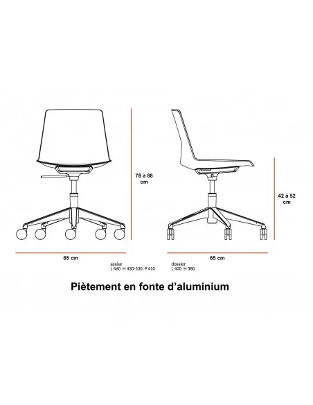 Siège à roulettes CLUE – Offisit