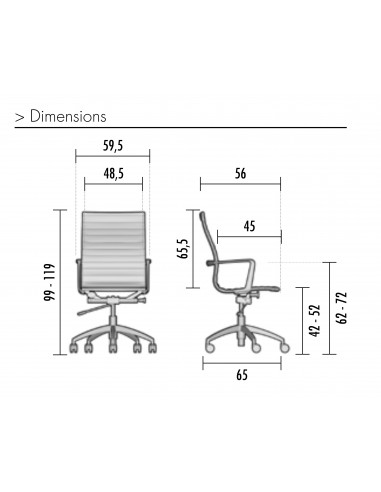 Fauteuil de direction Evole en eco cuir – Mobel Linea