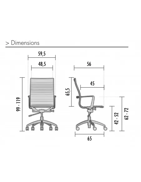 Fauteuil de direction Evole en eco cuir – Mobel Linea