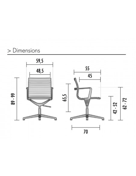 Fauteuil de réunion Evole en résille – Mobel Linea