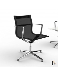 Fauteuil de réunion Evole en résille – Mobel Linea