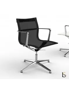 Fauteuil de réunion Evole en résille – Mobel Linea 2