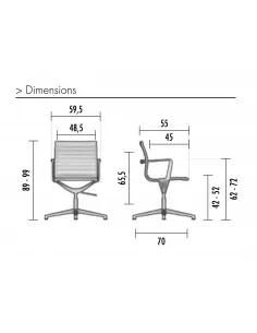 Siège de réunion design Evole – Mobel Linea 2