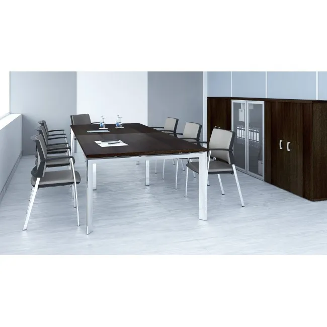 Table de réunion Star, pieds chromés – Mobel Linea