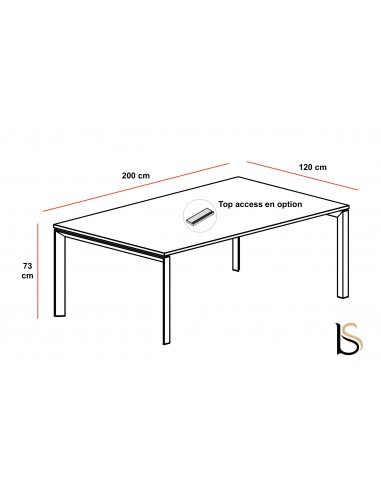 Table de réunion Star, pieds chromés – Mobel Linea