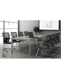 Table de réunion Star, pieds chromés – Mobel Linea 2