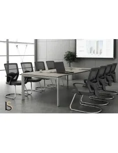 Table de réunion Star, pieds chromés – Mobel Linea 2