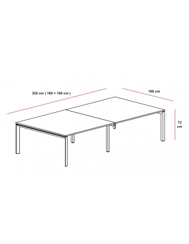 Table de réunion rectangulaire Star – Mobel Linea