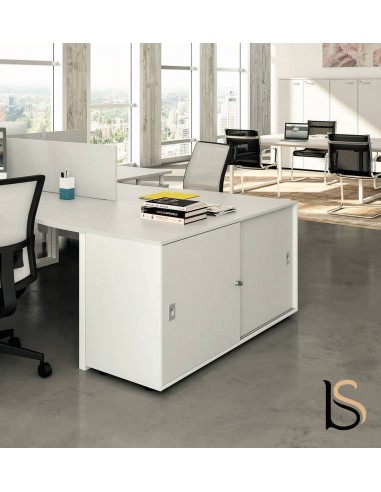 Armoire hauteur bureau à portes coulissantes – Quadrifoglio