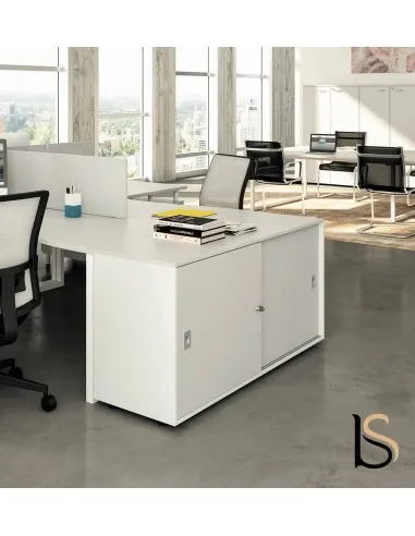 Armoire hauteur bureau à portes coulissantes – Quadrifoglio
