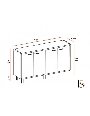 Grande armoire 4 portes – Quadrifoglio