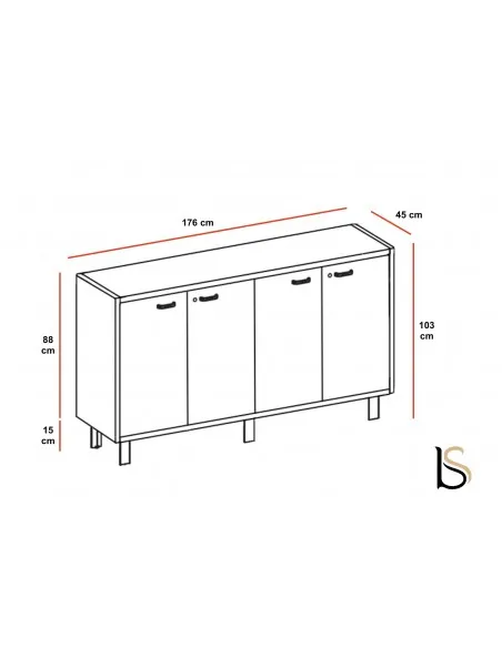 Grande armoire 4 portes – Quadrifoglio