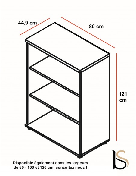 Étagère moyenne en bois – Mobel Linea