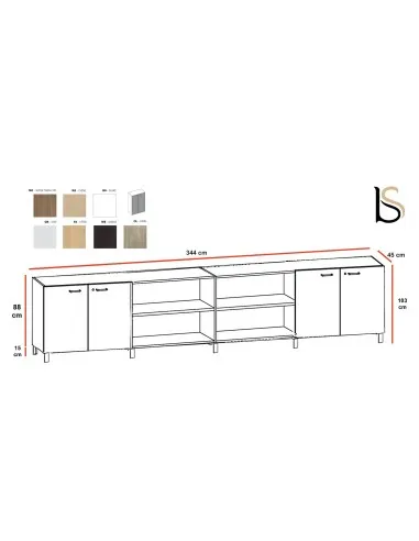 Grande armoire de bureau blanche – Quadrifoglio