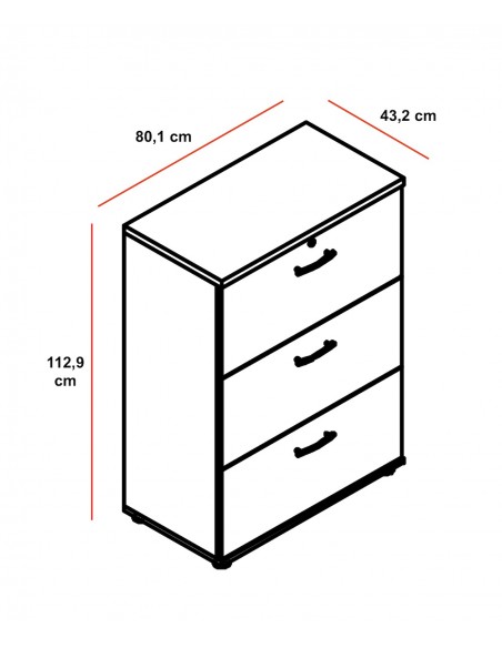 Armoire avec tiroirs pour le classement des dossiers suspendus