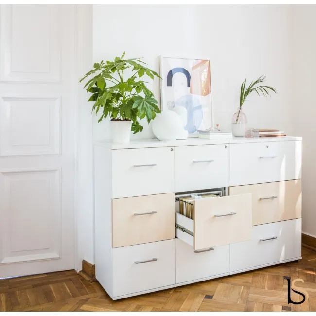Armoire avec tiroirs pour le classement des dossiers suspendus