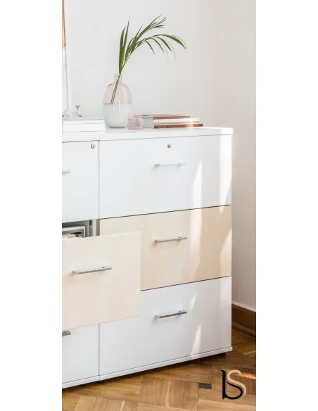 Armoire avec tiroirs pour le classement des dossiers suspendus
