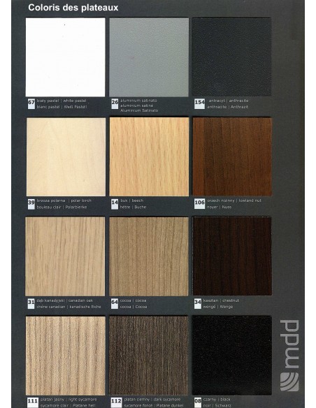 Table de réunion rectangulaire Ogi A – MDD